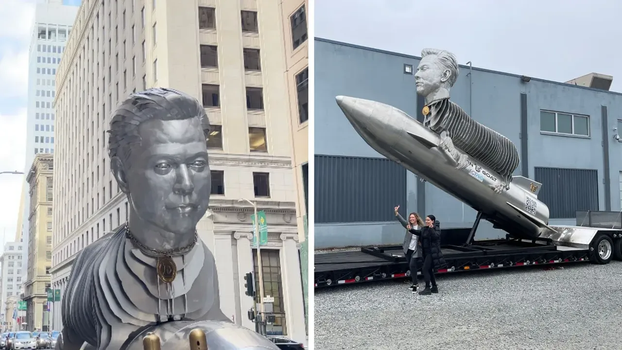 600 bin dolara keçi gövdeli rokete binen Elon Musk heykeli yaptırdılar: Peki neden?