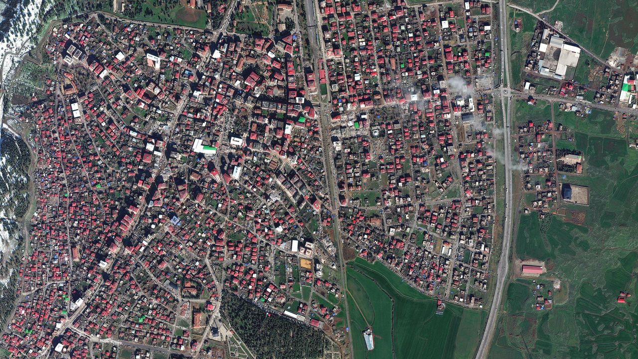 Depremin uydudan çekilmiş görüntüleri yayınlandı