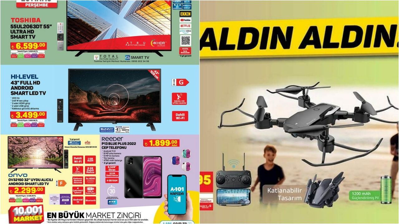 26 Mayıs Perşembe A101 aktüel teknoloji ürünleri! Piranha Akıllı Dron ve daha fazlası...