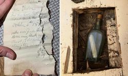Evdeki parkenin altından 135 yıllık mesaj çıktı: Bu şişeyi kim bulursa...