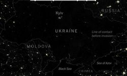 Ukrayna'nın son uydu görüntüleri: Karanlığa gömüldü