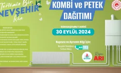 Nevşehir Belediyesi’nden kombi ve petek desteği