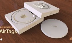 Yakında tanıtılması beklenen Apple AirTags için oluşturulan tasarım...