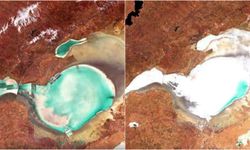 Tuz Gölü'nün giderek yok olduğunu gösteren korkunç uydu görüntüleri...