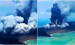Güney Pasifik'te patlayan dev volkan sonrası tsunami oluştu - VİDEO