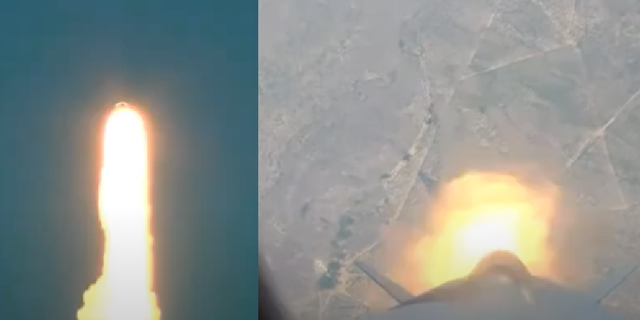 Jeff Bezos'un roketi havada patladı - VİDEO