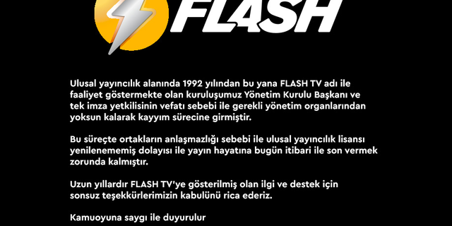 Flash TV bir kez daha kapandı! İşte kapanma nedeni ve yeni ismi...