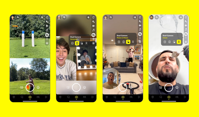 Snapchat'e çift kamera kaydı özelliği geliyor