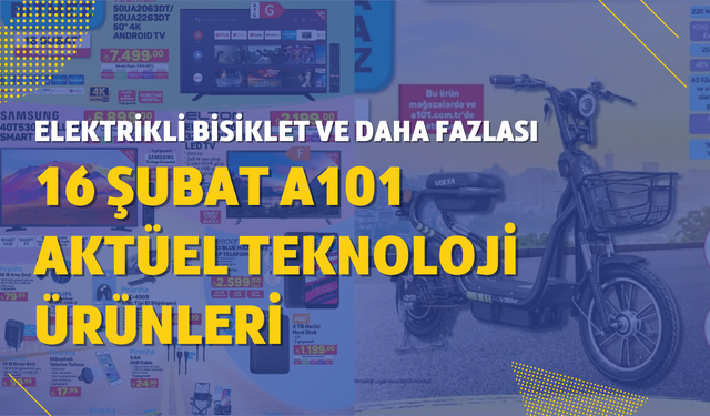 16 Şubat Perşembe A101 aktüel teknoloji ürünleri: Volta VSM elektrik motorlu bisiklet ve daha fazlası