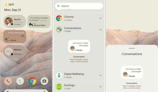 Android 12'de yer alacak yeni Widgetların ilk görüntüsü çıktı