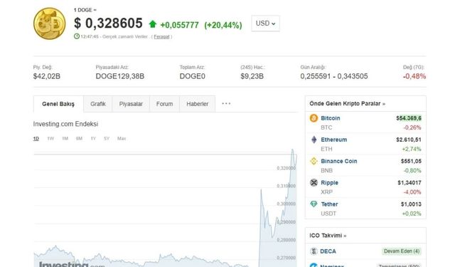 Elon Musk'ın attığı tweet Dogecoin'i uyandırdı