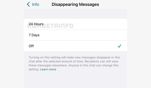 WhatsApp, kaybolan mesajlara "24 saat" seçeneği getirmeye hazırlanıyor!