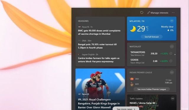 Windows 10'daki sinir bozucu hava durumu widget'ı nasıl kapatılır?