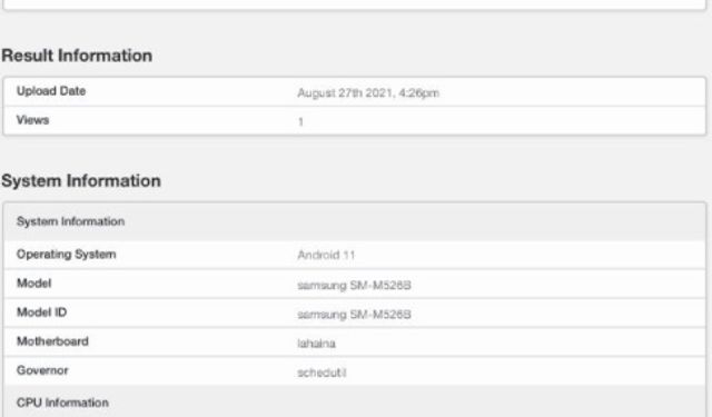 Samsung Galaxy M52'nin Geekbench skoru ortaya çıktı