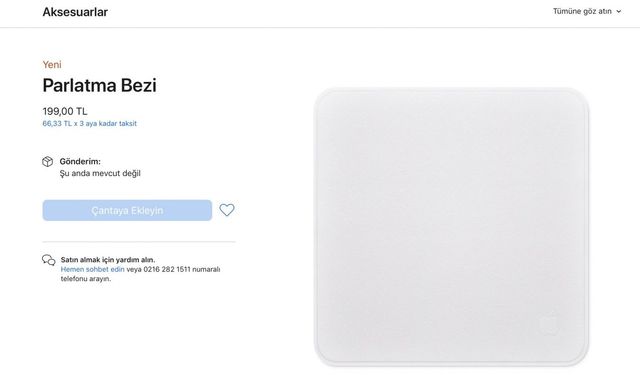 Apple'dan bez parçasına 200 TL fiyat etiketi!