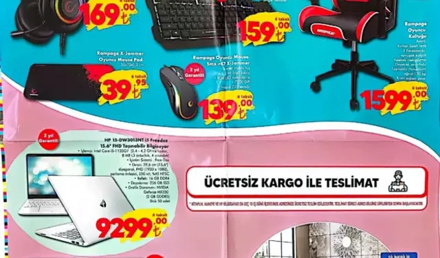 19 Ocak Çarşamba ŞOK aktüel teknoloji ürünleri! Rampage oyuncu ekipmanları ve HP laptop geliyor!