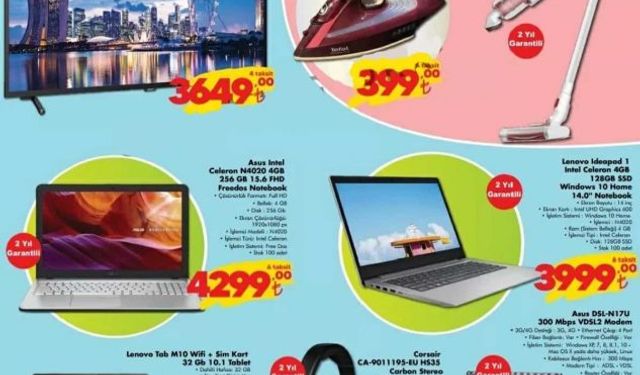 26 Ocak ŞOK Aktüel teknoloji ürünleri! Asus Notebook, Corsair oyuncu kulaklığı ve daha fazlası...