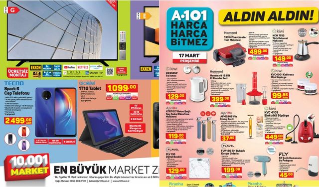 17 Mart A101 Aktüel teknoloji ürünleri! Alcatel tablet, Tecno telefon ve daha fazlası...