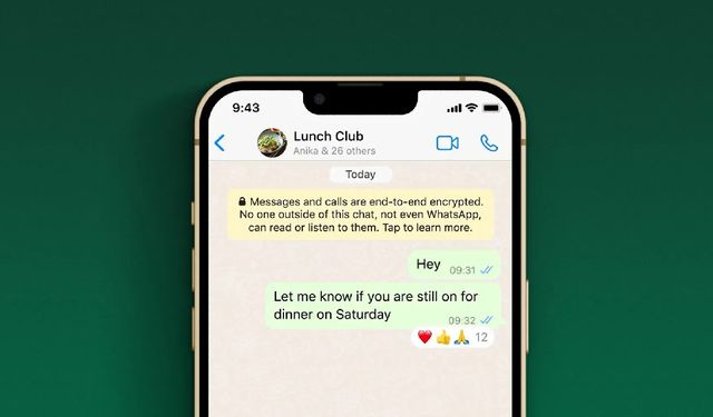 WhatsApp'ta emoji ile tepki verme dönemi başladı! İşte yeni özellik...
