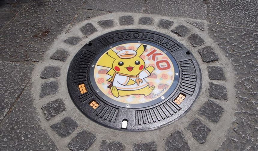 Pokemonlar Japonya'da rögar kapaklarını süsleyecek