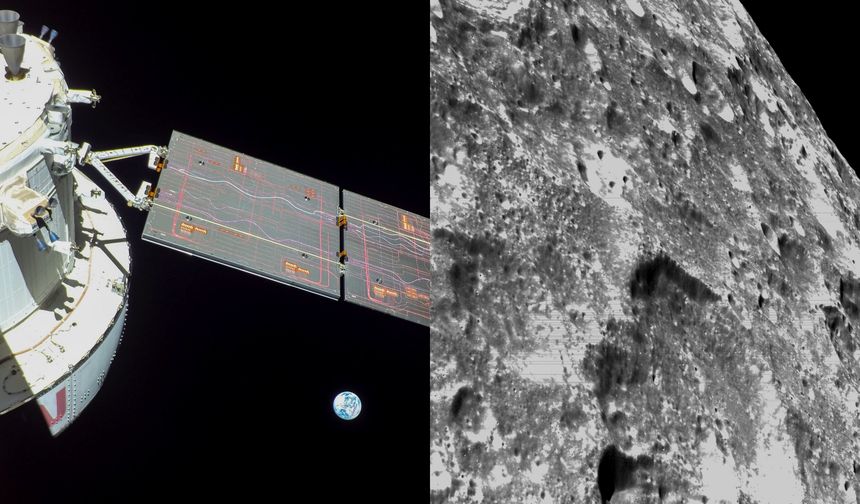 Ay'a seyahat eden Orion aracından ürkütücü ve büyüleyici fotoğraflar geldi